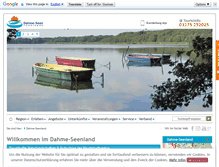 Tablet Screenshot of dahme-seen.de